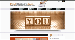 Desktop Screenshot of findshrinks.com